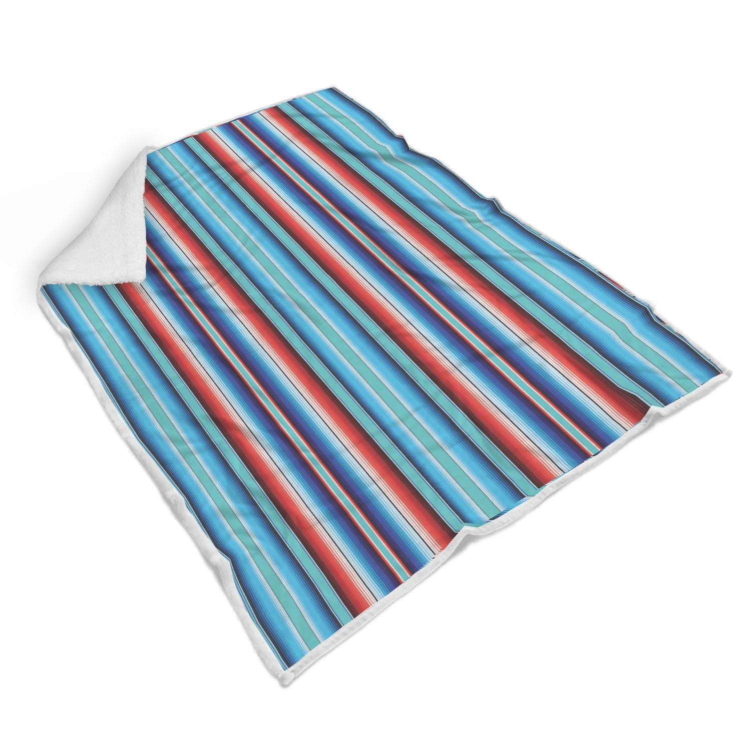 Pattern Print Baja Mexican Blanket Serape Throw Blanket-grizzshop