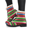 Pattern Print Baja Serape Mexican Blanket Comfy Winter Boots-grizzshop