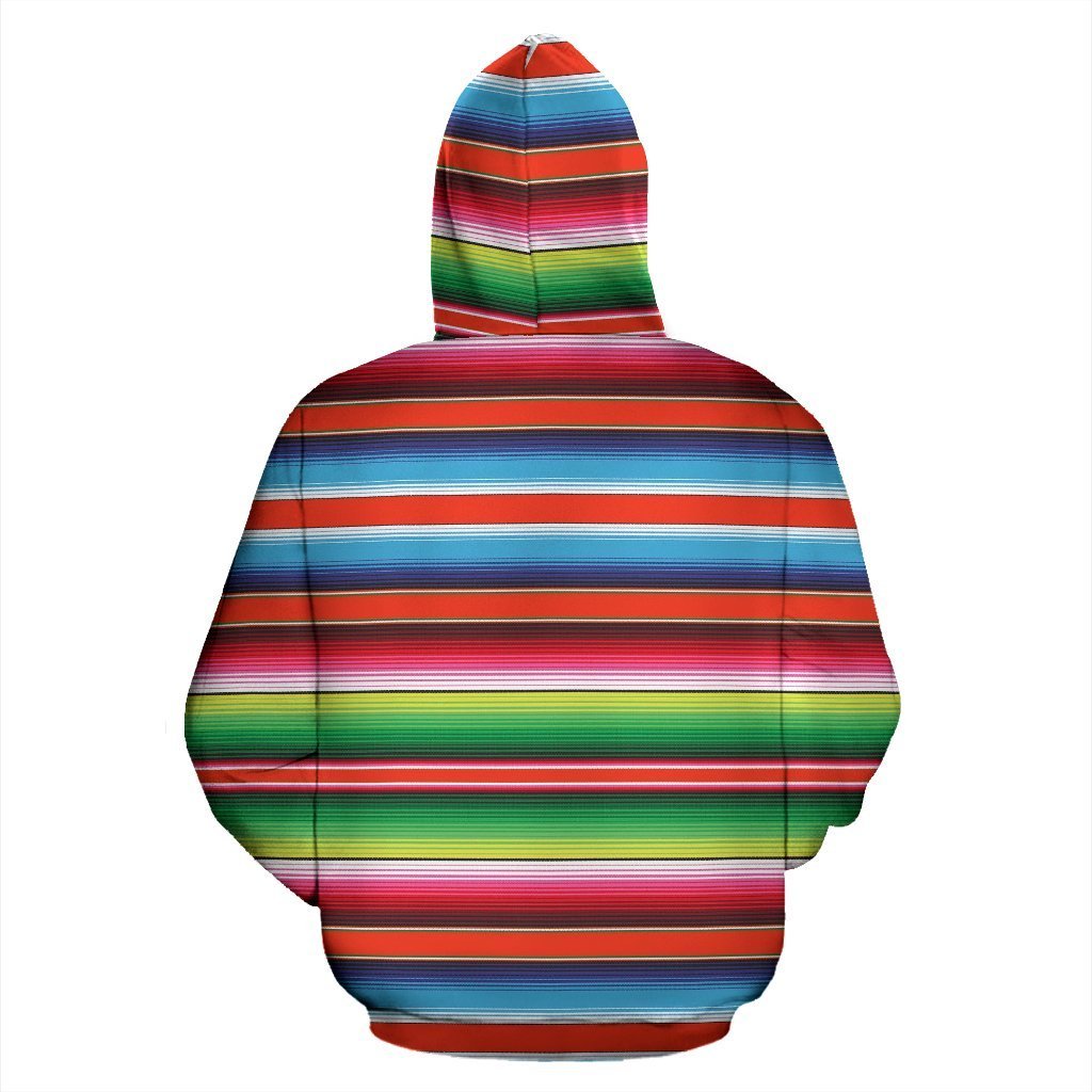 Pattern Print Baja Serape Mexican Blanket Women Men Pullover Hoodie-grizzshop