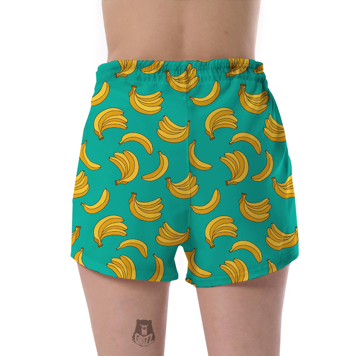 Pattern Print Banana Women's Shorts-grizzshop