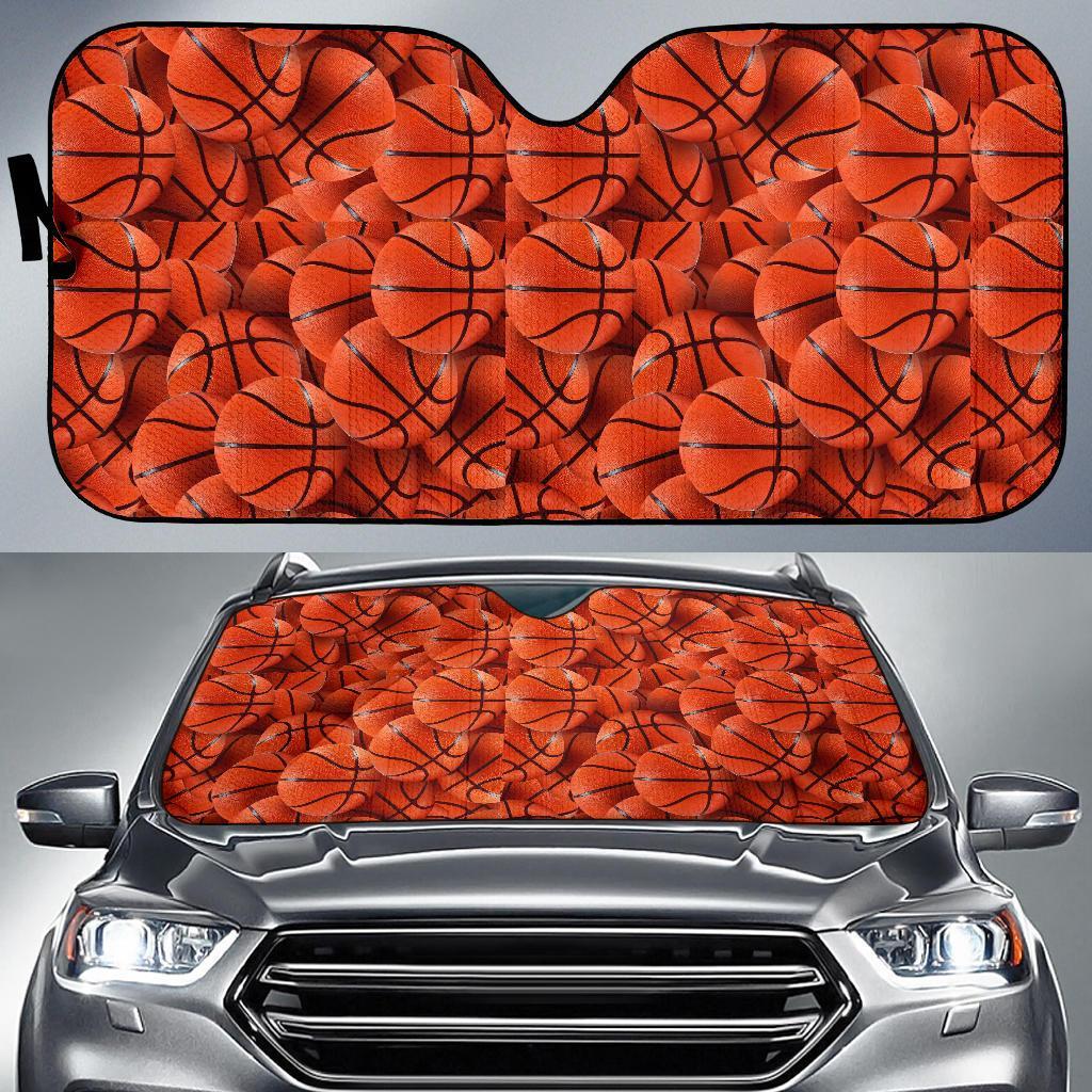 Pattern Print Basketball Car Sun Shade-grizzshop