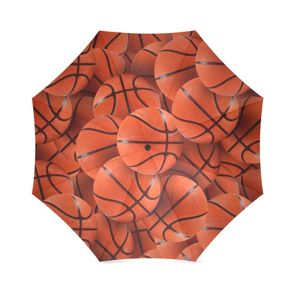Pattern Print Basketball Foldable Umbrella-grizzshop