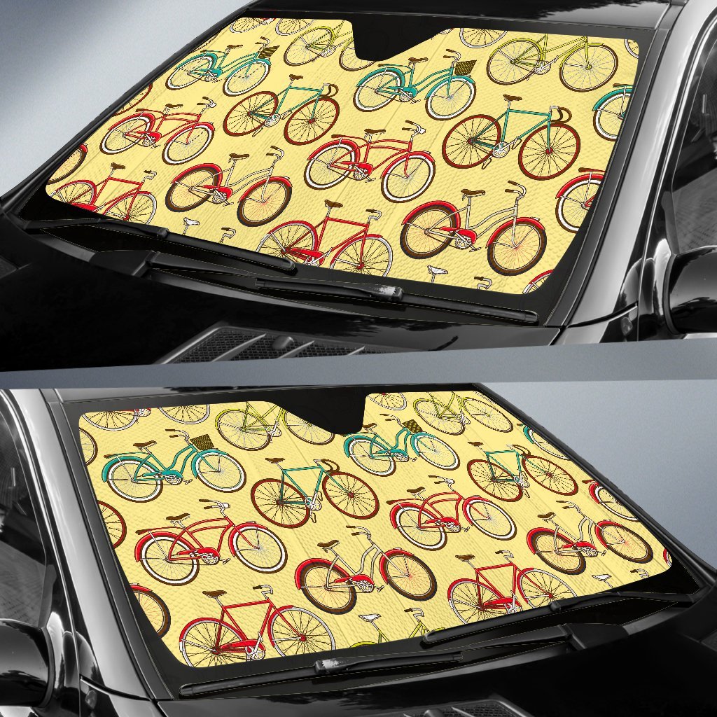 Pattern Print Bicycle Car Sun Shade-grizzshop