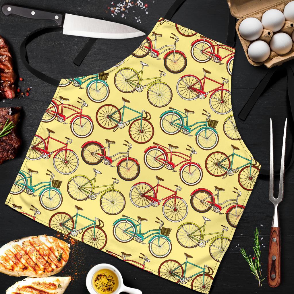 Pattern Print Bicycle Men's Apron-grizzshop