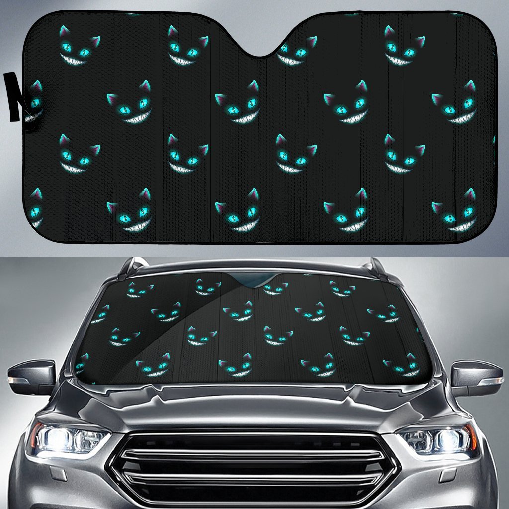 Pattern Print Black Cat Car Sun Shade-grizzshop
