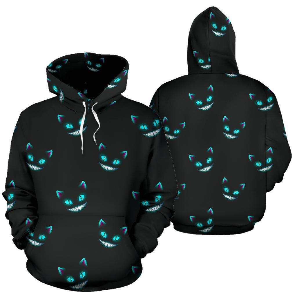 Pattern Print Black Cat Men Women Pullover Hoodie-grizzshop