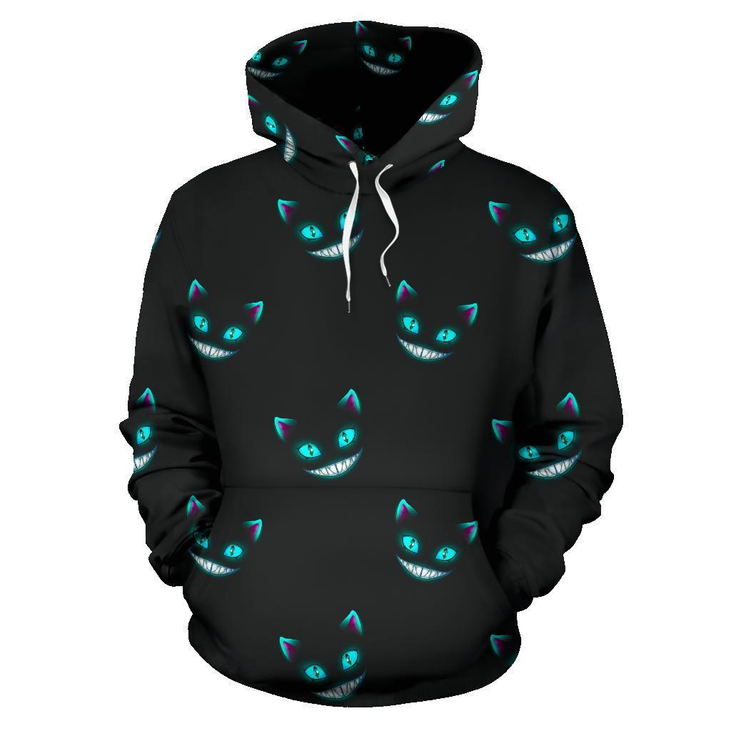 Pattern Print Black Cat Men Women Pullover Hoodie-grizzshop