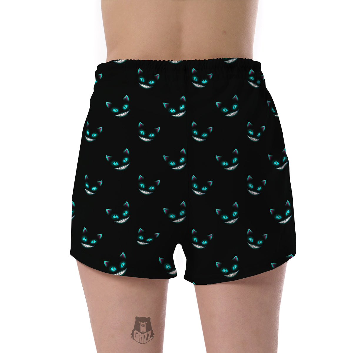 Pattern Print Black Cat Women's Shorts-grizzshop