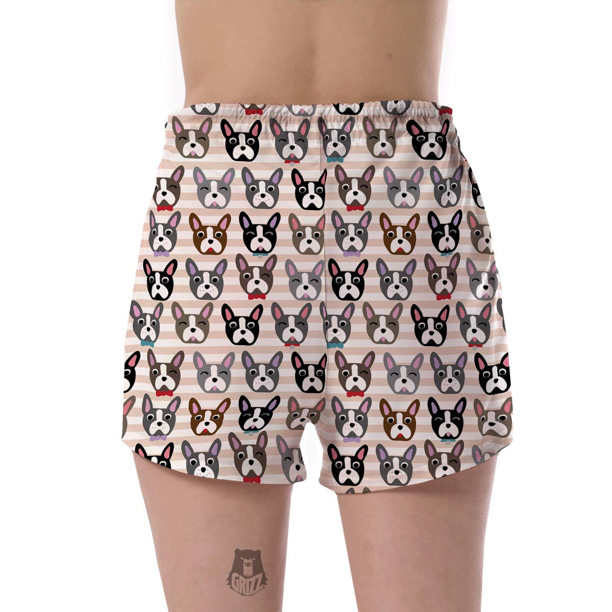 Pattern Print Boston Terrier Women's Shorts-grizzshop
