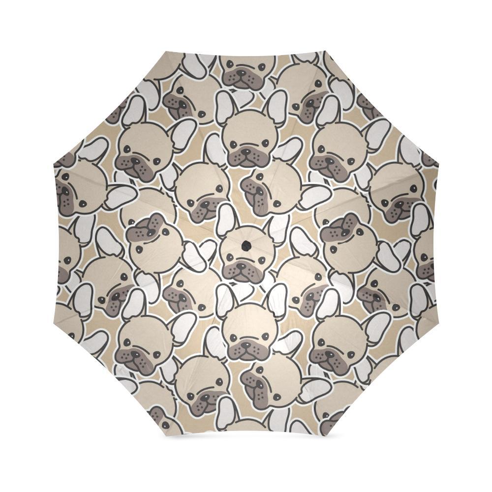 Pattern Print Bulldog Foldable Umbrella-grizzshop