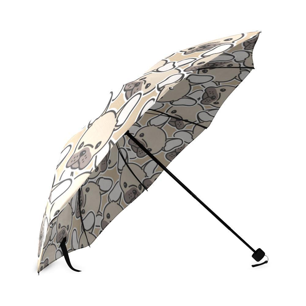 Pattern Print Bulldog Foldable Umbrella-grizzshop