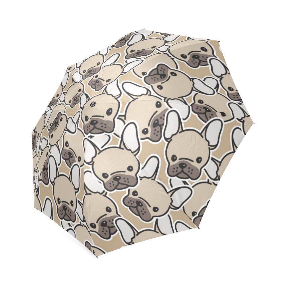 Pattern Print Bulldog Foldable Umbrella-grizzshop