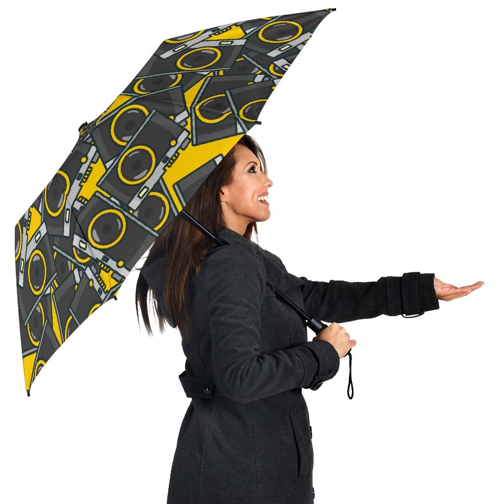 Pattern Print Camera Automatic Foldable Umbrella-grizzshop