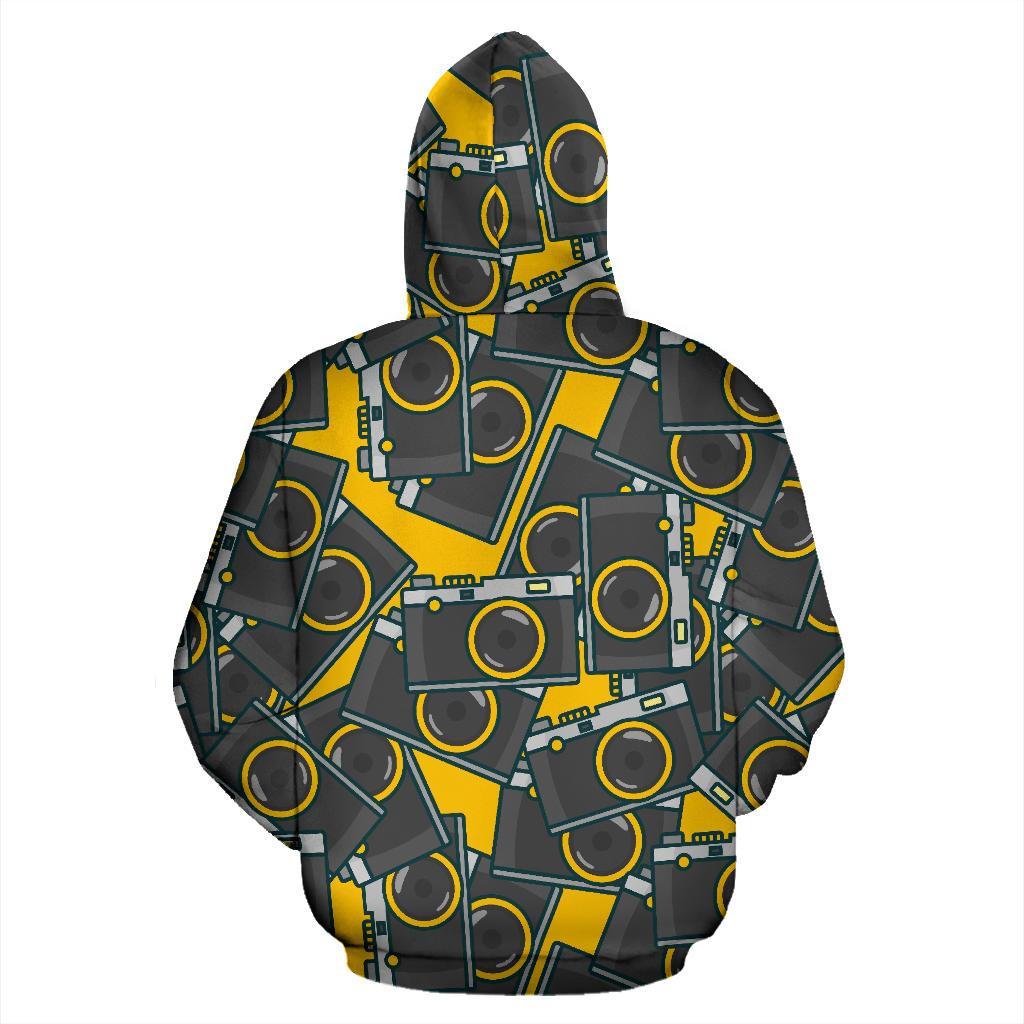 Pattern Print Camera Men Women Pullover Hoodie-grizzshop