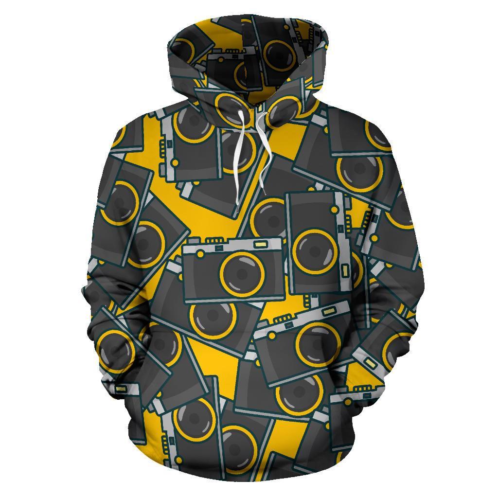 Pattern Print Camera Men Women Pullover Hoodie-grizzshop