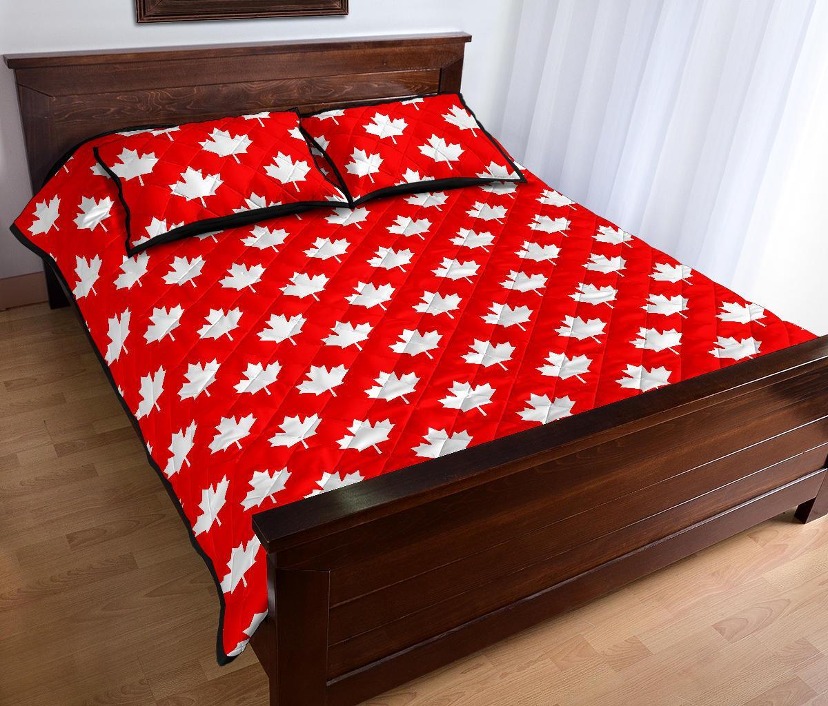 Pattern Print Canada Love Bed Set Quilt-grizzshop