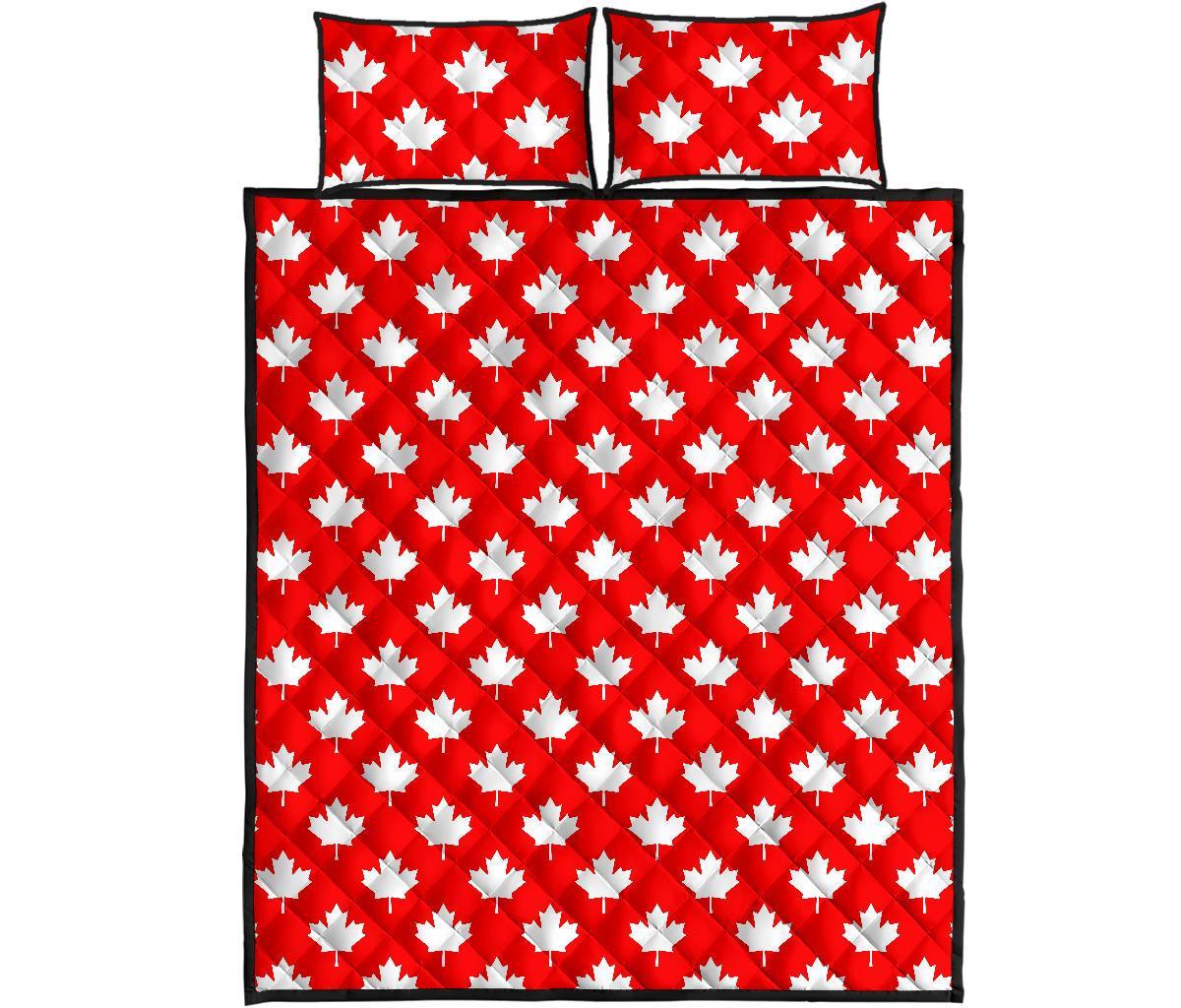 Pattern Print Canada Love Bed Set Quilt-grizzshop