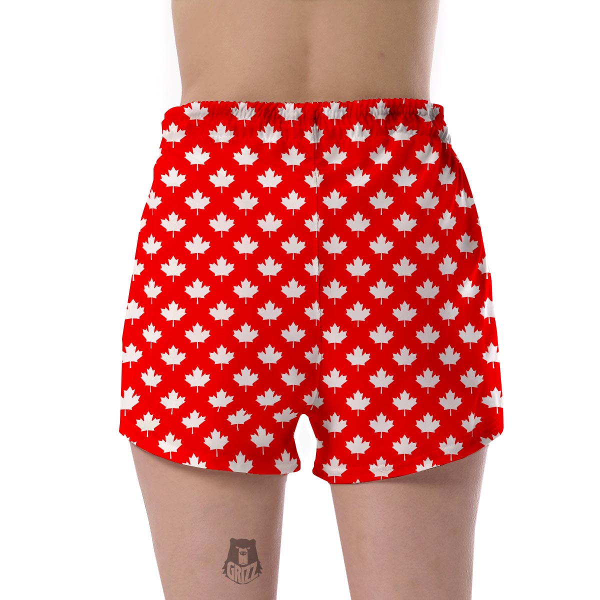 Pattern Print Canada Love Women's Shorts-grizzshop