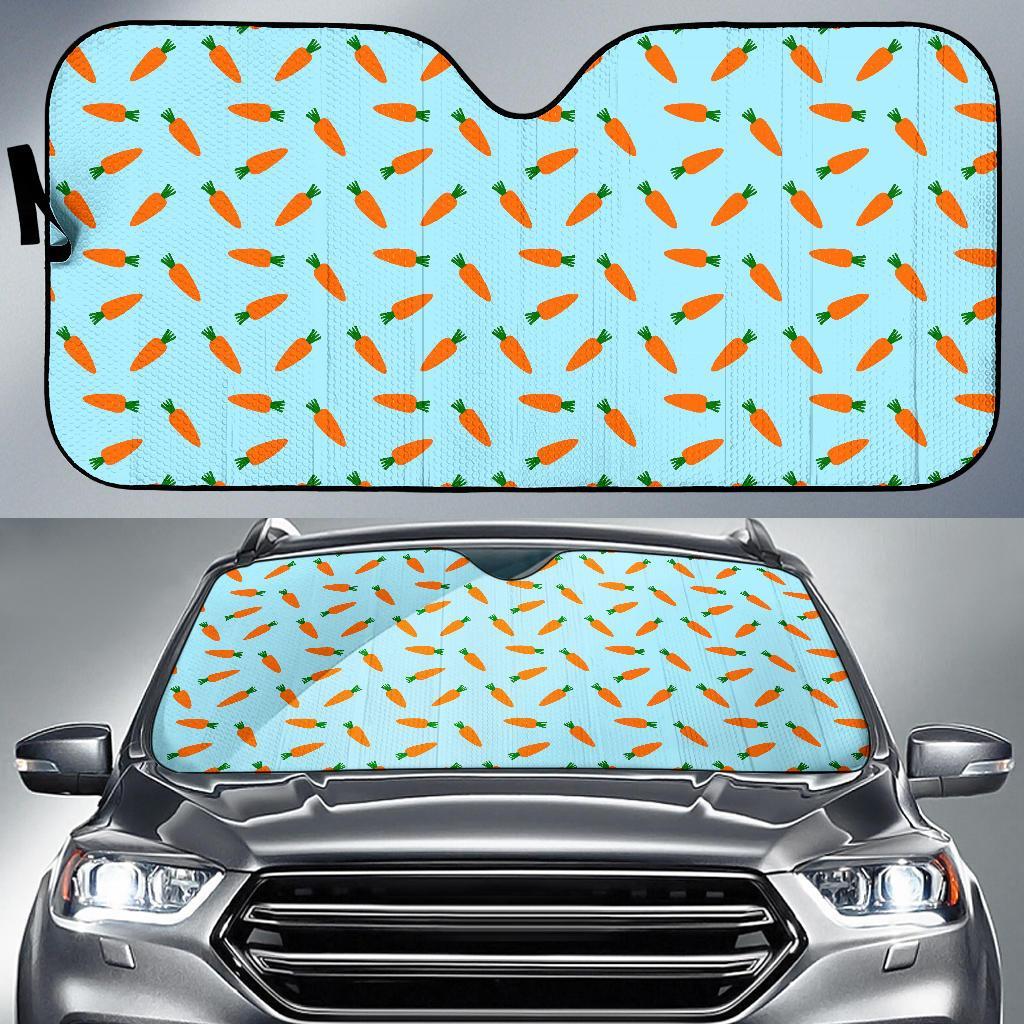 Pattern Print Carrot Car Sun Shade-grizzshop