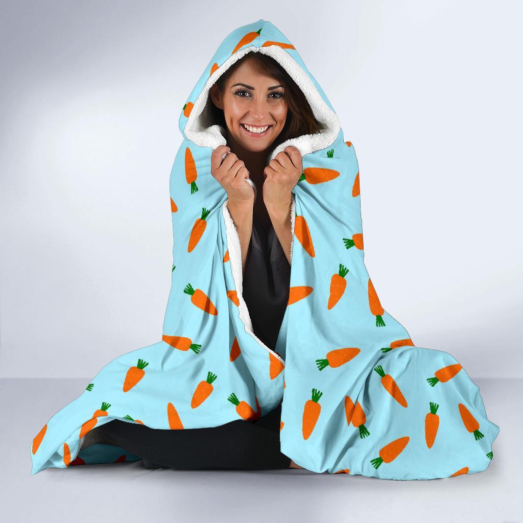 Pattern Print Carrot Hooded Blanket-grizzshop