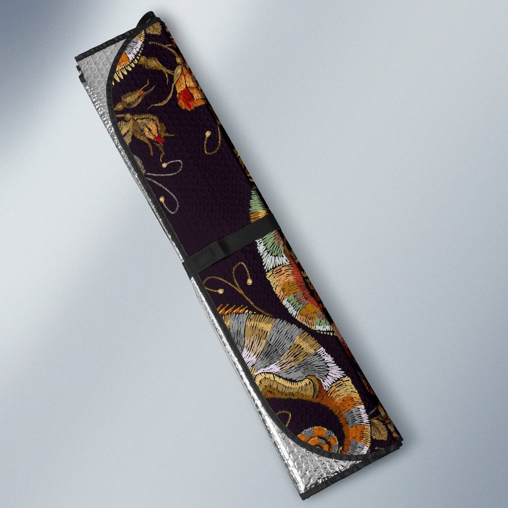 Pattern Print Chameleon Car Sun Shade-grizzshop