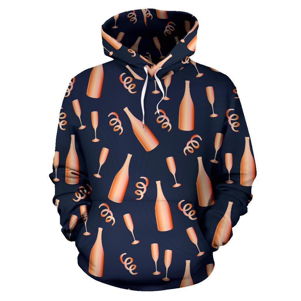Pattern Print Champagne Men Women Pullover Hoodie-grizzshop