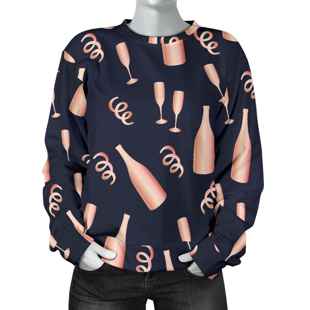 Pattern Print Champagne Women's Sweatshirt-grizzshop