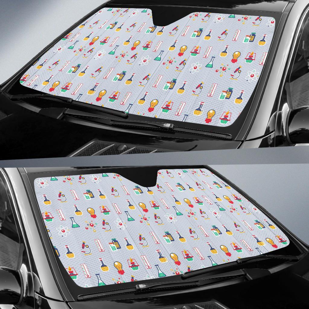 Pattern Print Chemistry Science Car Sun Shade-grizzshop