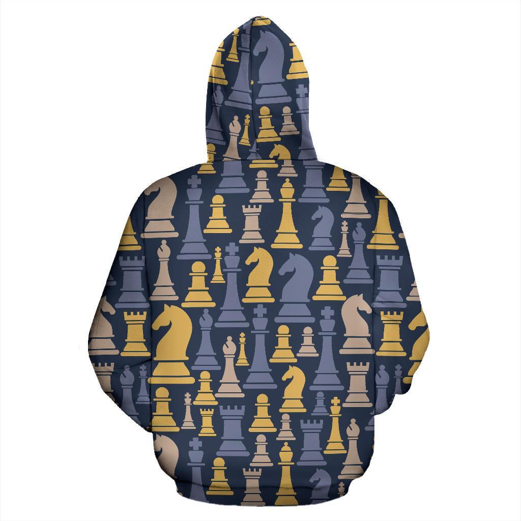 Pattern Print Chess Men Women Pullover Hoodie-grizzshop