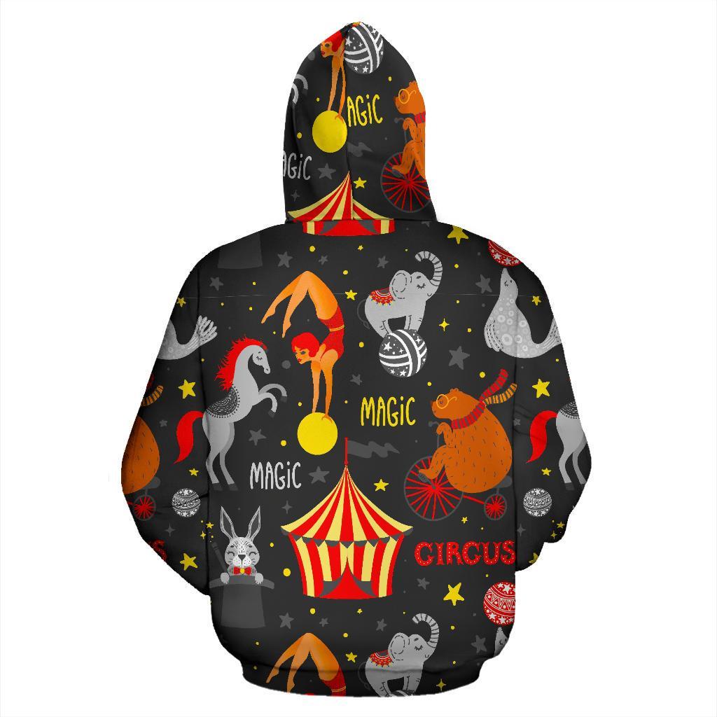 Pattern Print Circus Men Women Pullover Hoodie-grizzshop