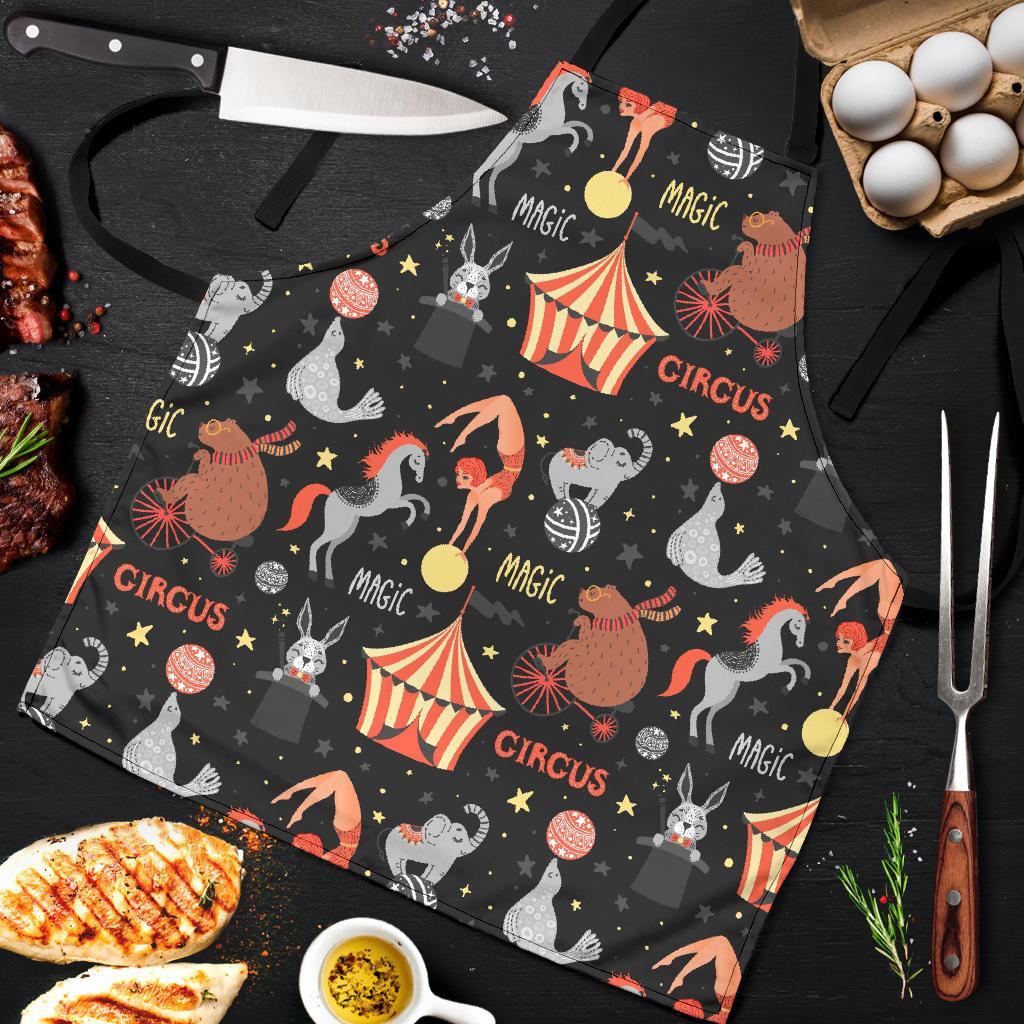 Pattern Print Circus Men's Apron-grizzshop