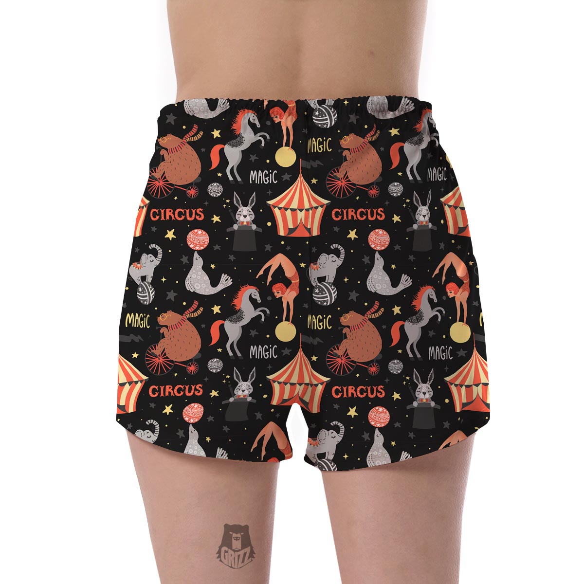 Pattern Print Circus Women's Shorts-grizzshop