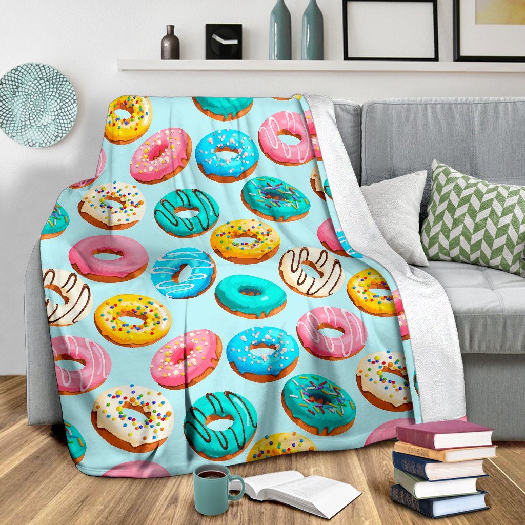 Pattern Print Colorful Donut Blanket-grizzshop