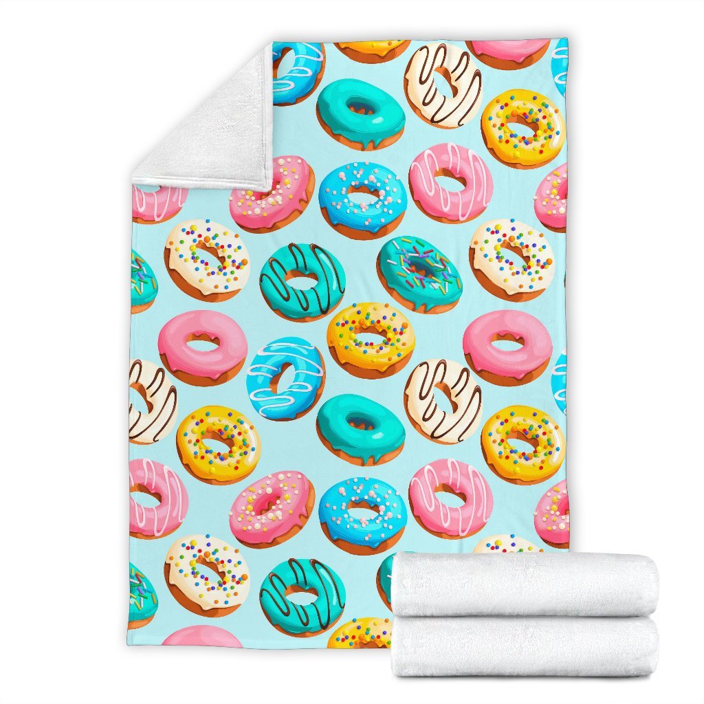 Pattern Print Colorful Donut Blanket-grizzshop