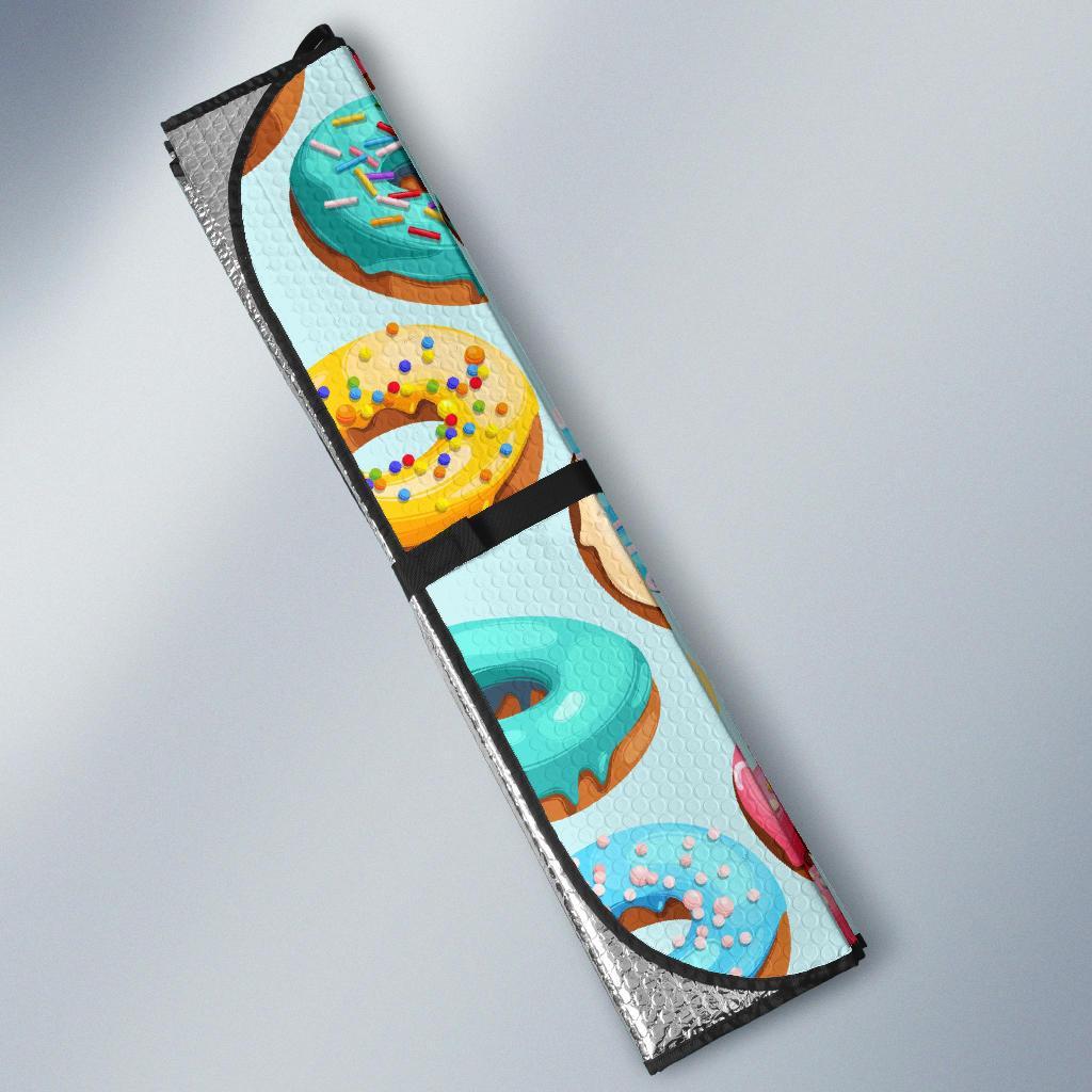 Pattern Print Colorful Donut Car Sun Shade-grizzshop