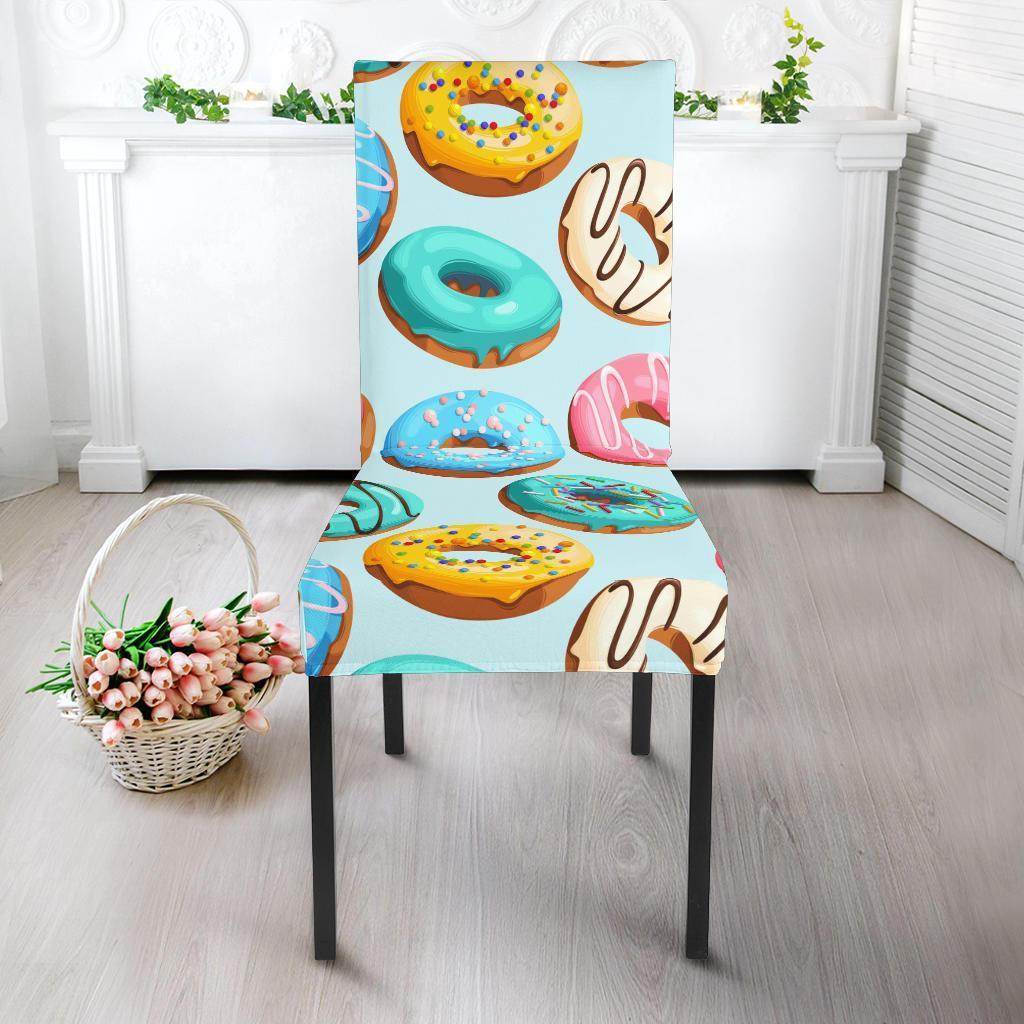 Pattern Print Colorful Donut Chair Cover-grizzshop