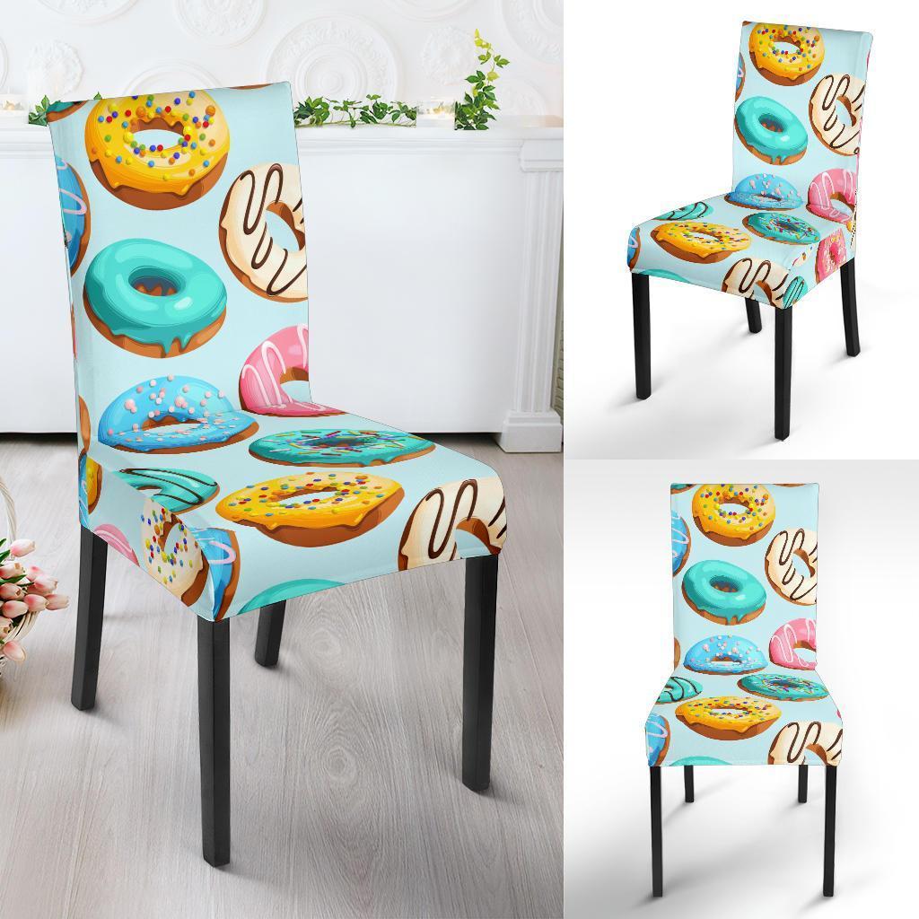 Pattern Print Colorful Donut Chair Cover-grizzshop