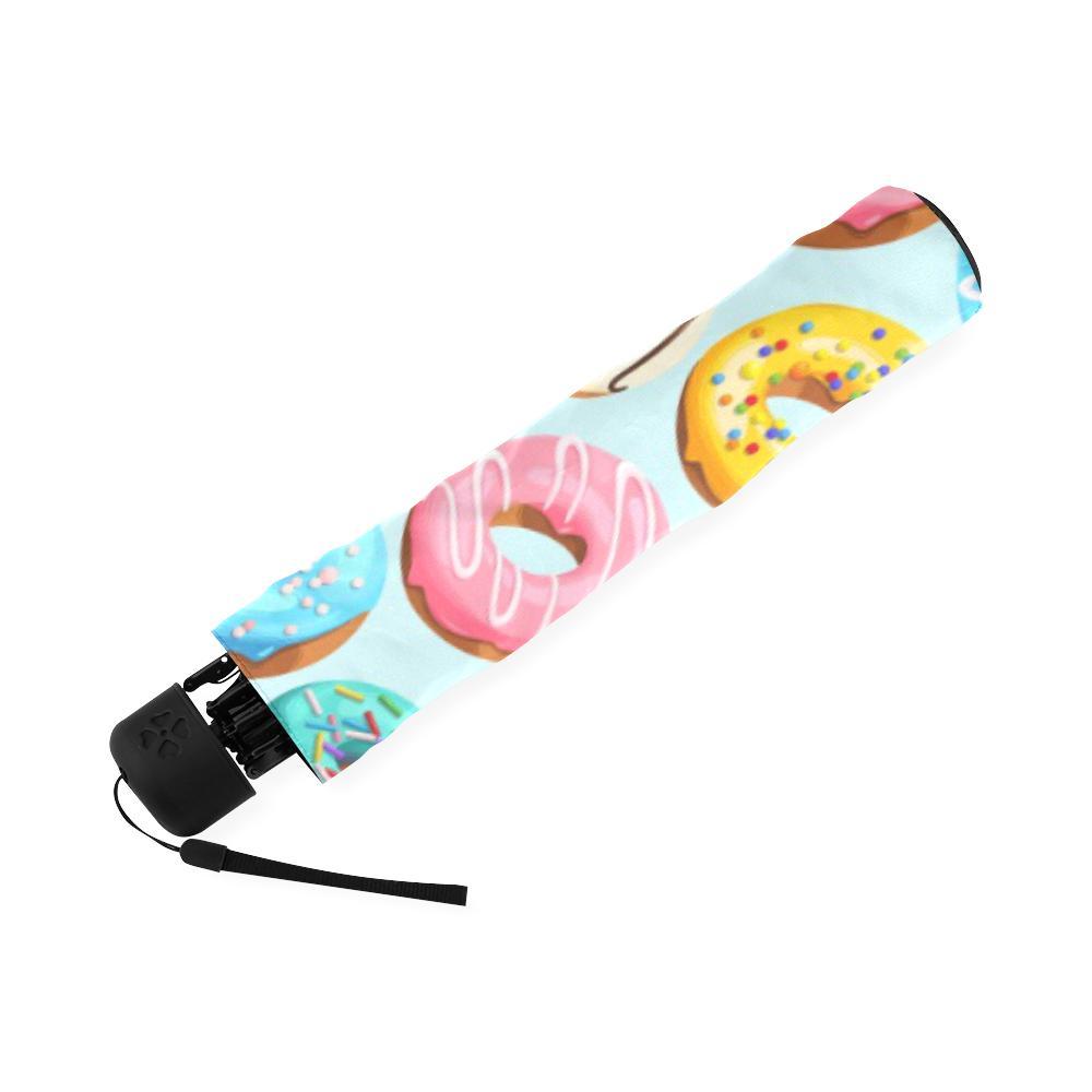 Pattern Print Colorful Donut Donut Pattern Print Foldable Umbrella-grizzshop
