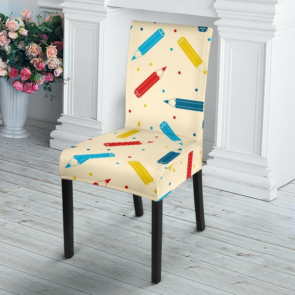 Pattern Print Colorful Pencil Chair Cover-grizzshop