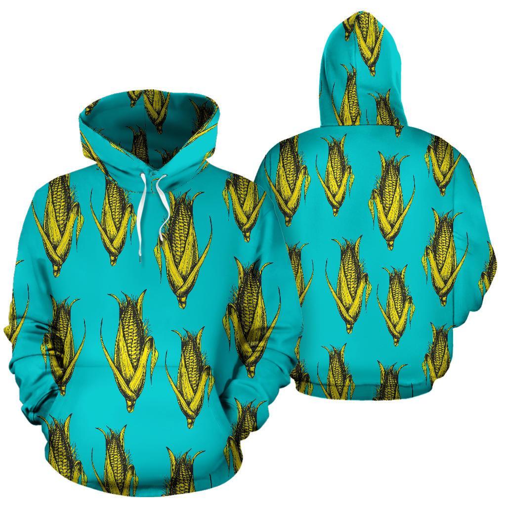 Pattern Print Corn Men Women Pullover Hoodie-grizzshop