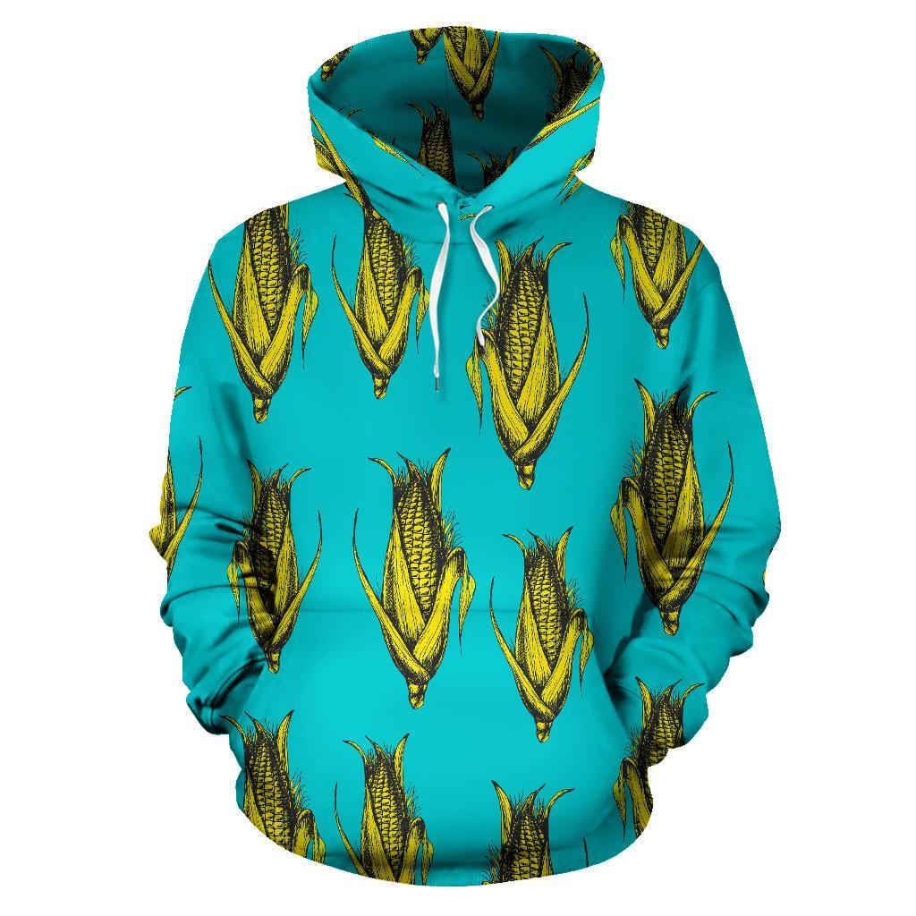 Pattern Print Corn Men Women Pullover Hoodie-grizzshop