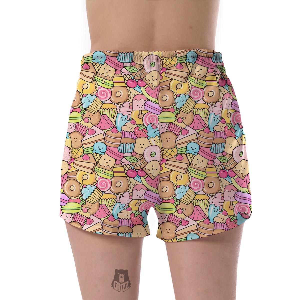 Pattern Print Dessert Cupcake Women's Shorts-grizzshop