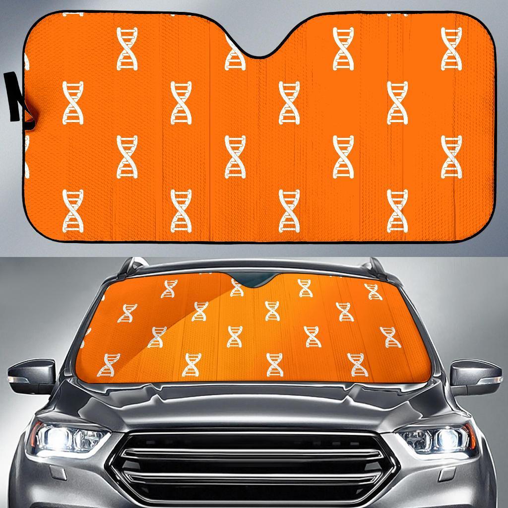 Pattern Print Dna Car Sun Shade-grizzshop