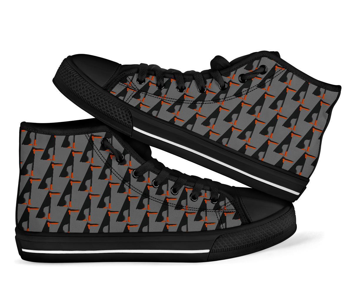 Pattern Print Doberman Dog Men Women's High Top Shoes-grizzshop