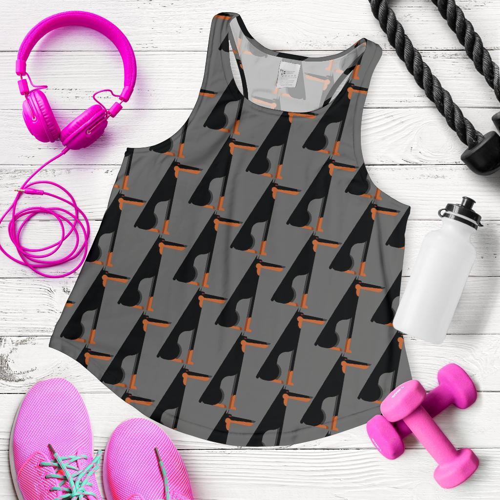 Pattern Print Doberman Dog Racerback Tank Tops-grizzshop