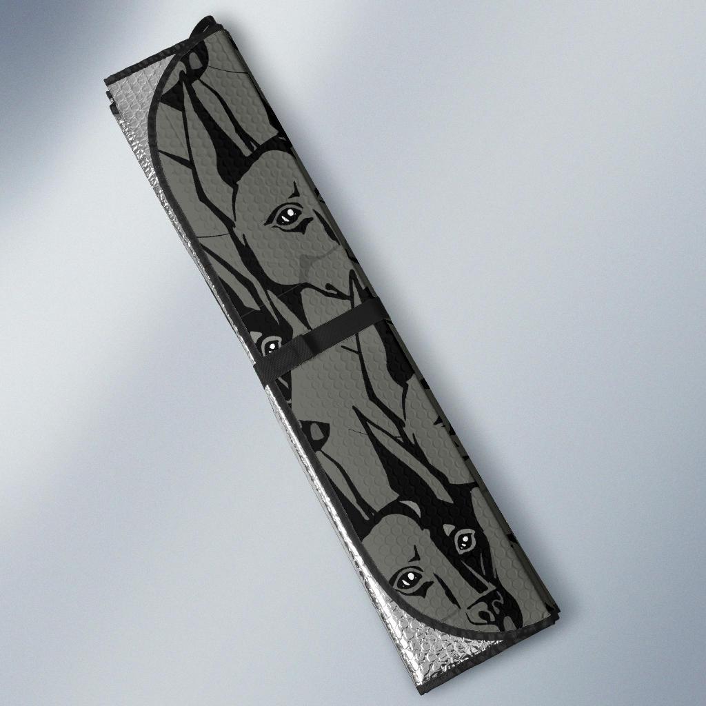 Pattern Print Dog Doberman Car Sun Shade-grizzshop