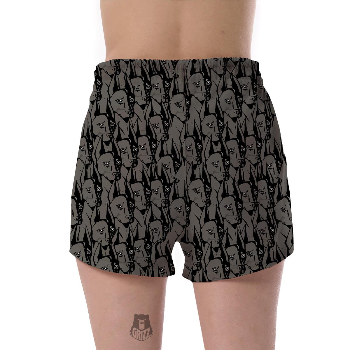 Pattern Print Dog Doberman Women's Shorts-grizzshop