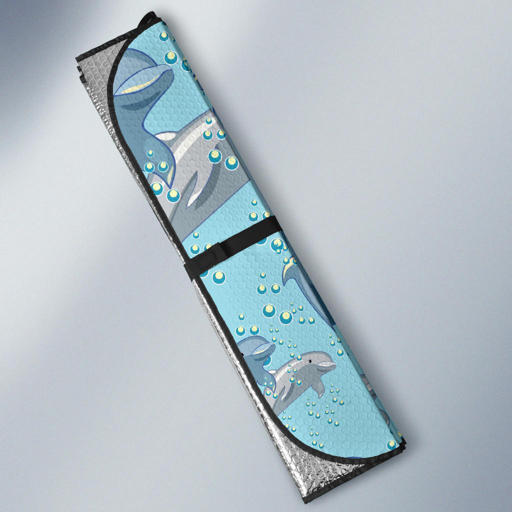 Pattern Print Dolphin Car Sun Shade-grizzshop
