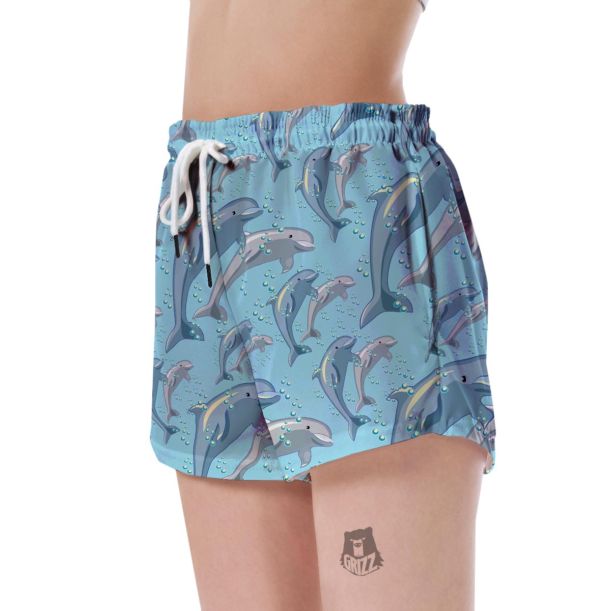 Pattern Print Dolphin Women's Shorts-grizzshop