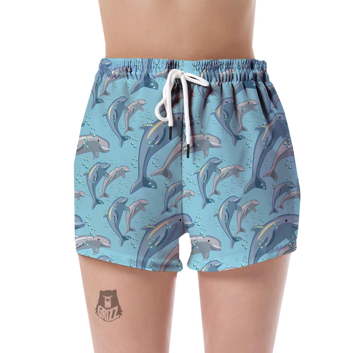 Pattern Print Dolphin Women's Shorts-grizzshop